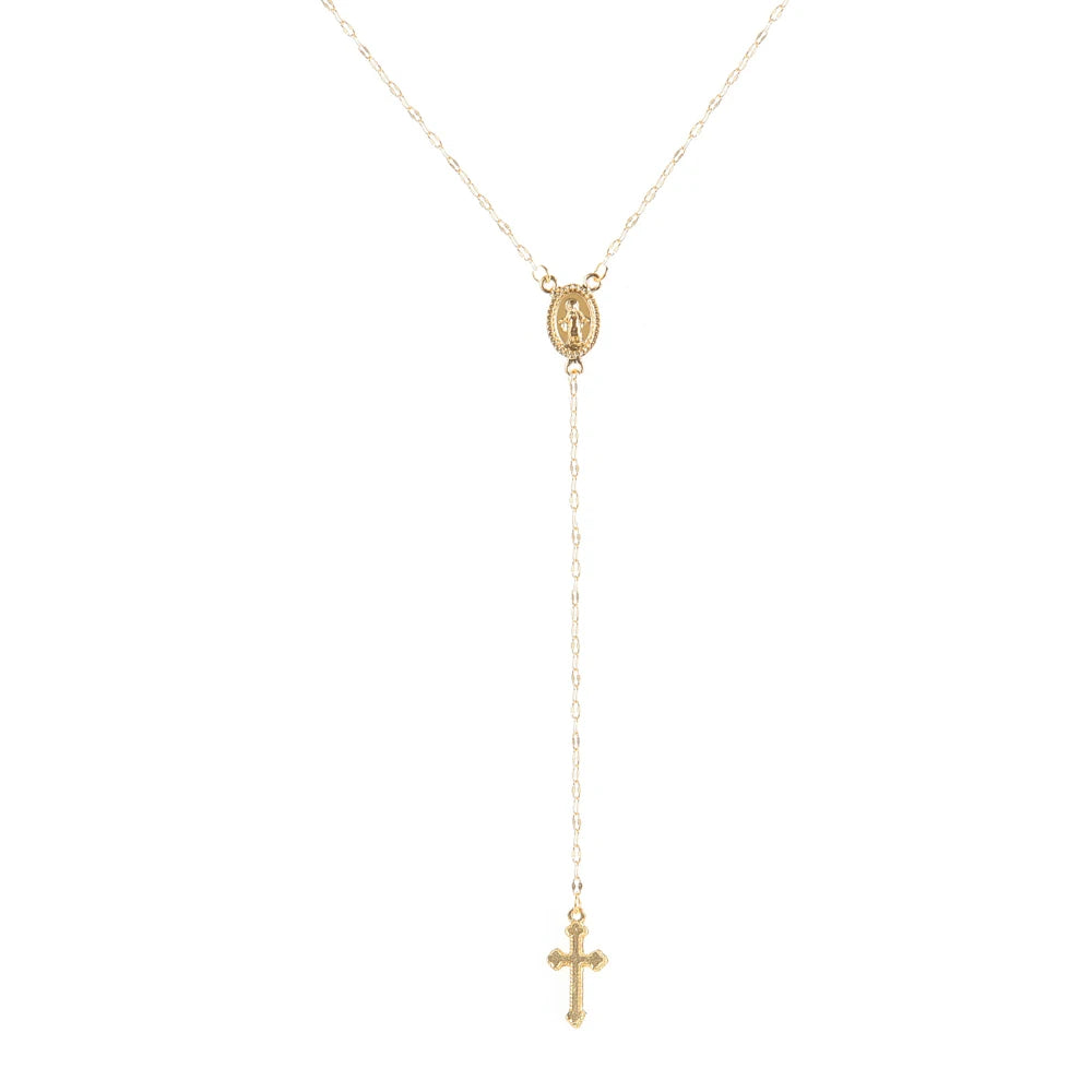 Cross Lariat Necklace