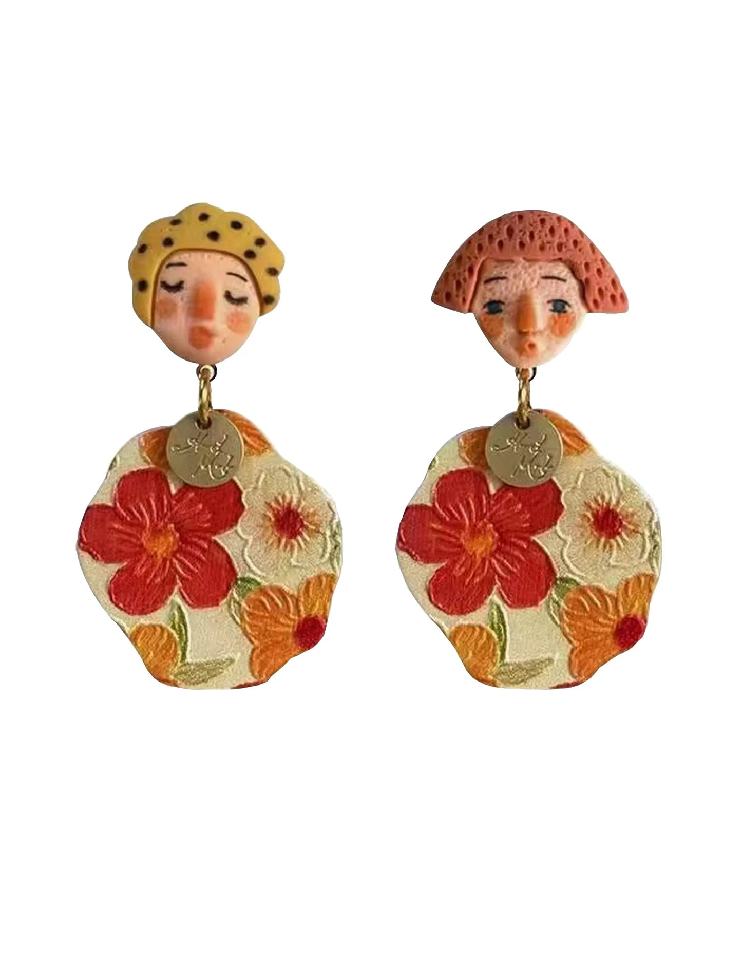 Portraits Asymmetrical Earrings