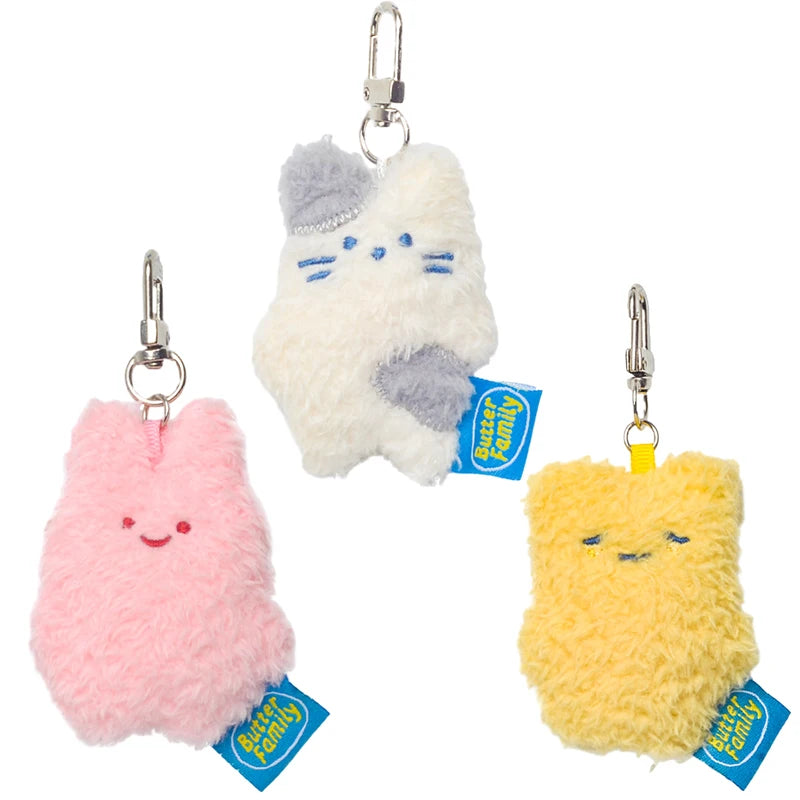 Butter Rabbit Plush Keyring