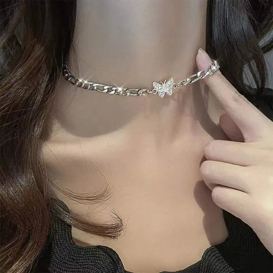 Dainty Butterfly Chain Choker