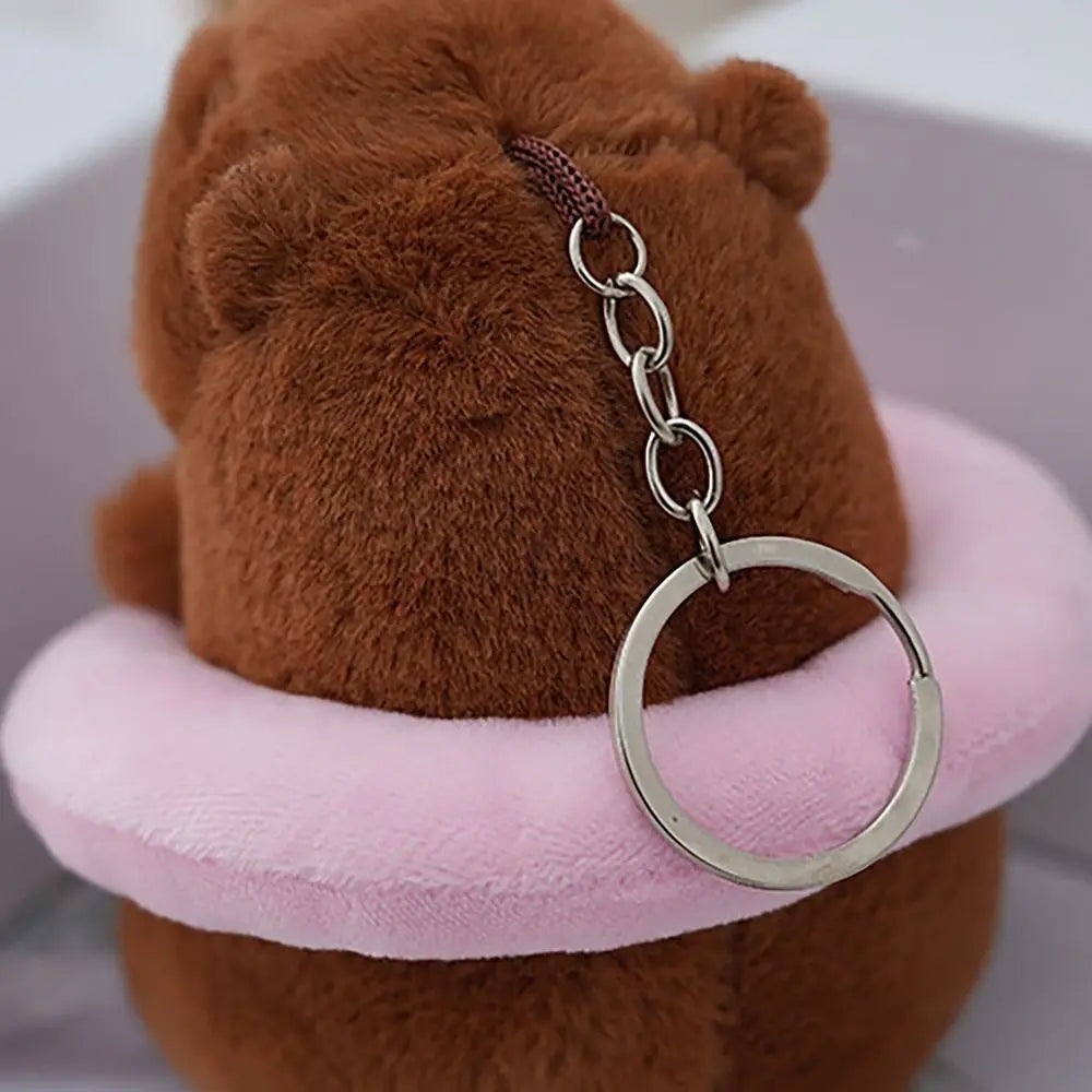 Capybara with Swimming Ring Plush Keyring