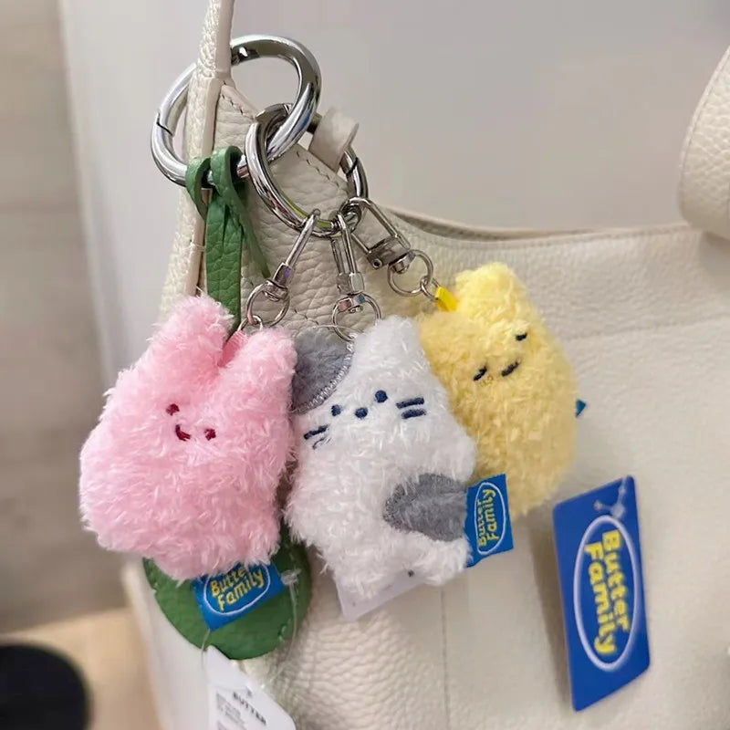 Butter Rabbit Plush Keyring